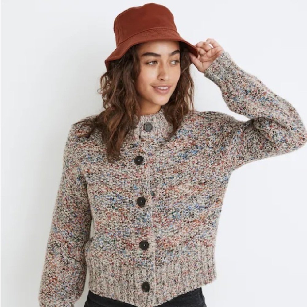 Madewell Sadler Cardigan Sweater Merino Wool-Blend Size S - Picture 1 of 12